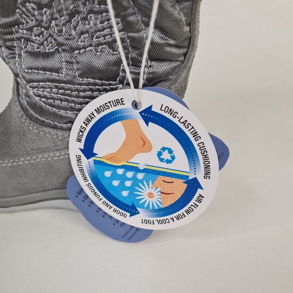 Timberland TODDLERS Boots Winter Holly Berry Tall Fur Leather Grey - Picture 9 of 12